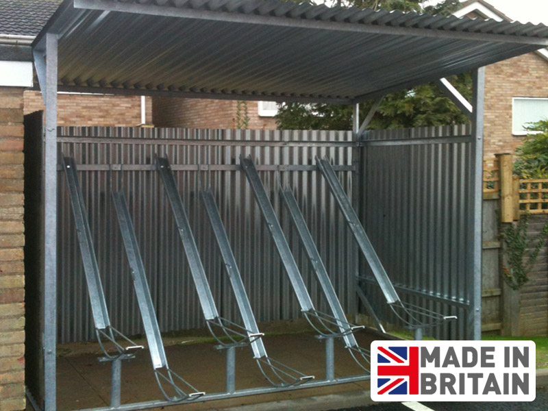 Semi Vertical Shelter Rack - CYCLERAX.co.uk